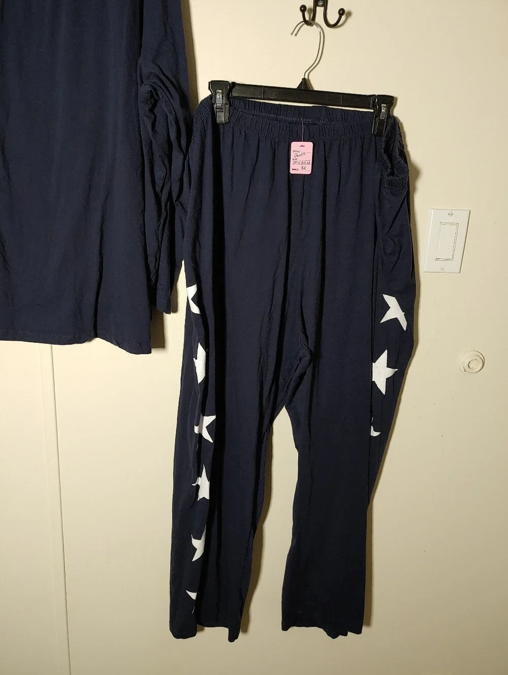 Dreams & Co. 3X Adorable Blue W/white Stars Long Sleeve Pajama Set